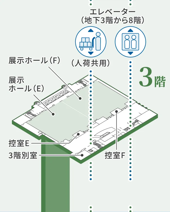 3階 展示ホール マップ